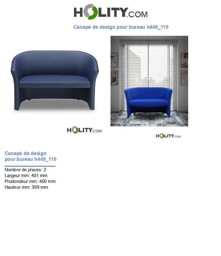 Canapé de design pour bureau h449_110