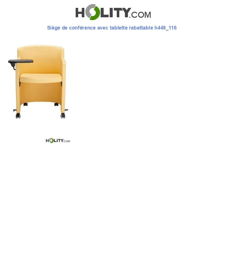 Siège de conférence avec tablette rabattable h449_116