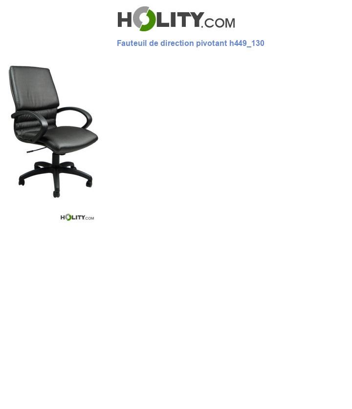 Fauteuil de direction pivotant h449_130