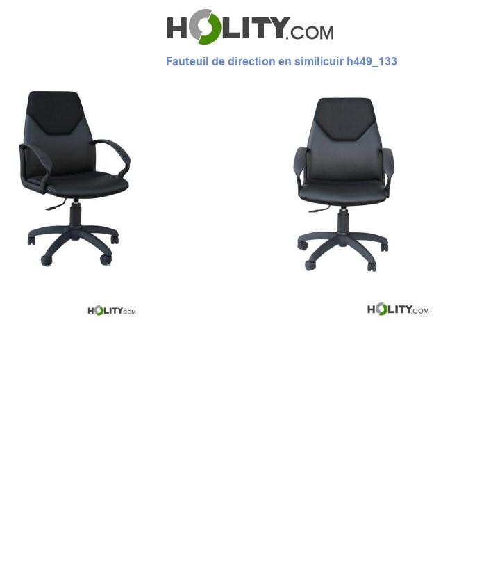 Fauteuil de direction en similicuir h449_133