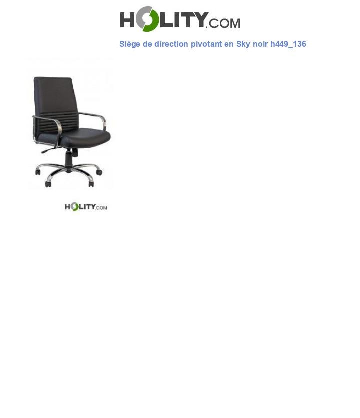 Siège de direction pivotant en Sky noir h449_136
