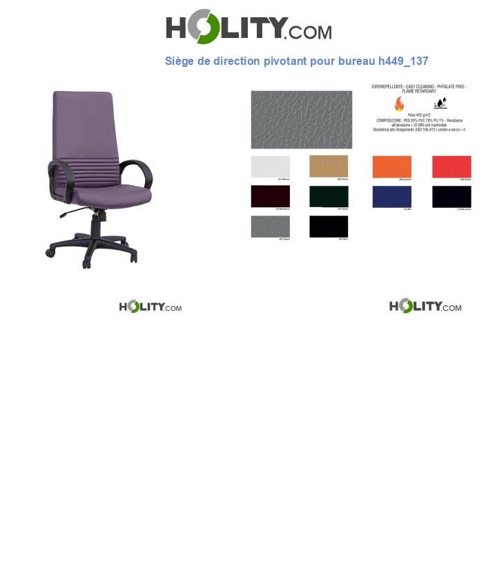 Siège de direction pivotant pour bureau h449_137