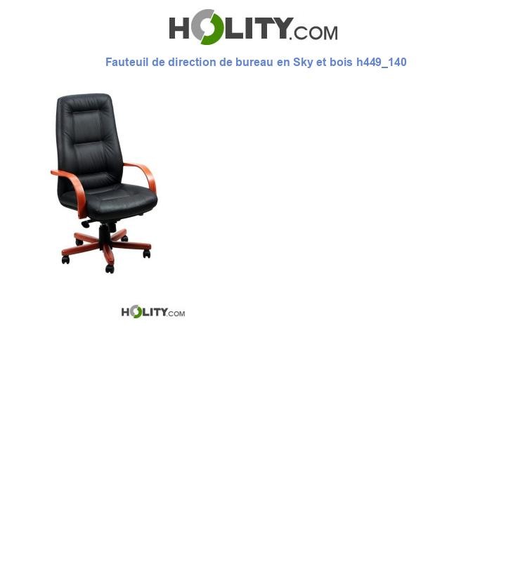Fauteuil de direction de bureau en Sky et bois h449_140