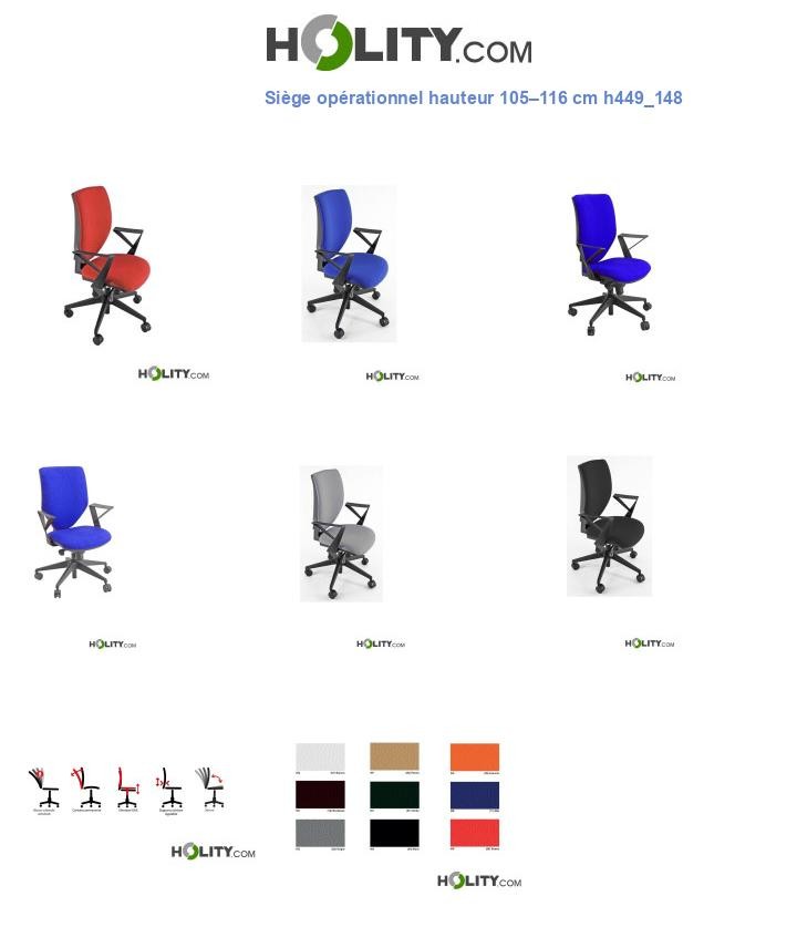 Siège opérationnel hauteur 105–116 cm h449_148