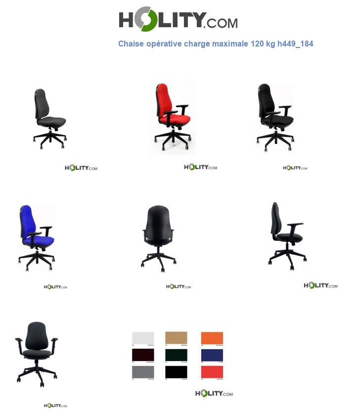 Chaise opérative charge maximale 120 kg h449_184
