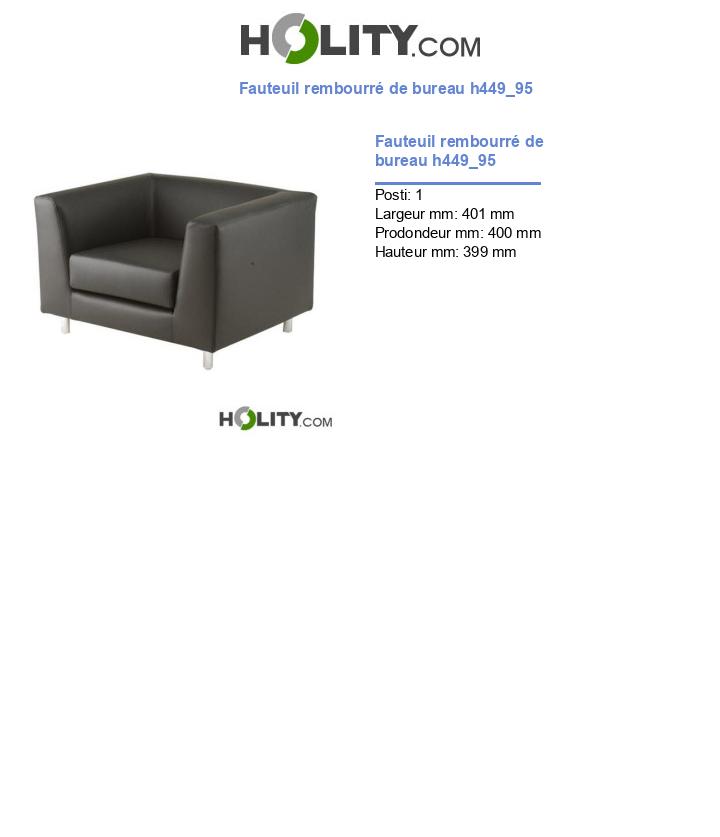 Fauteuil rembourré de bureau h449_95