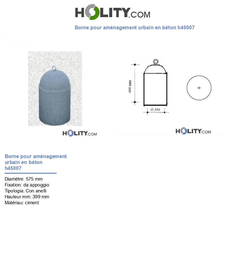 Borne pour aménagement urbain en béton h45007