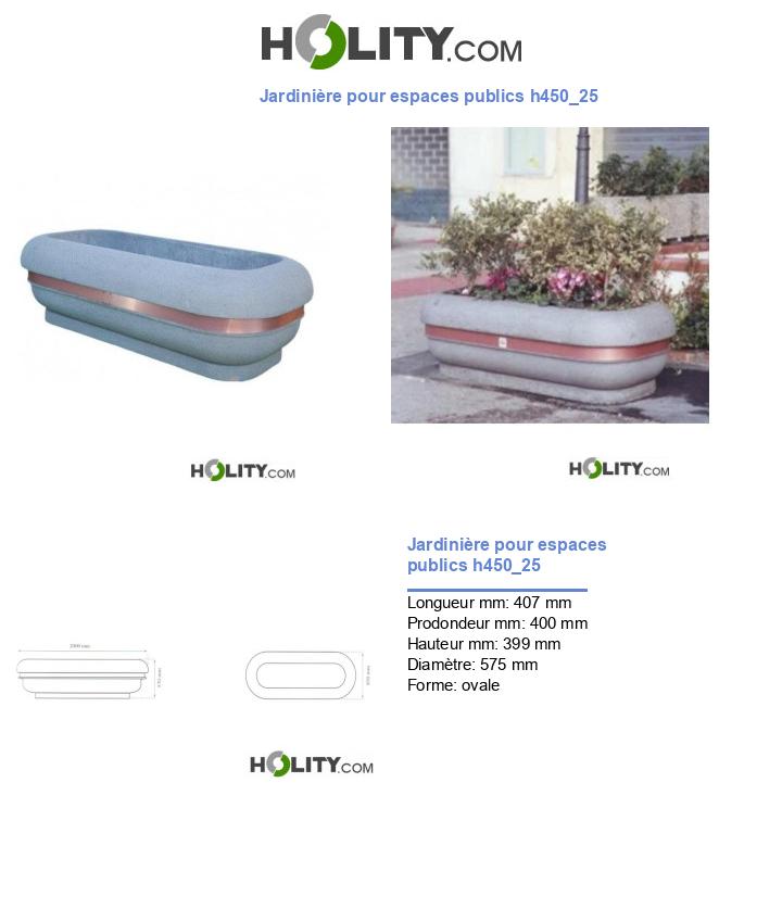 Jardinière pour espaces publics h450_25