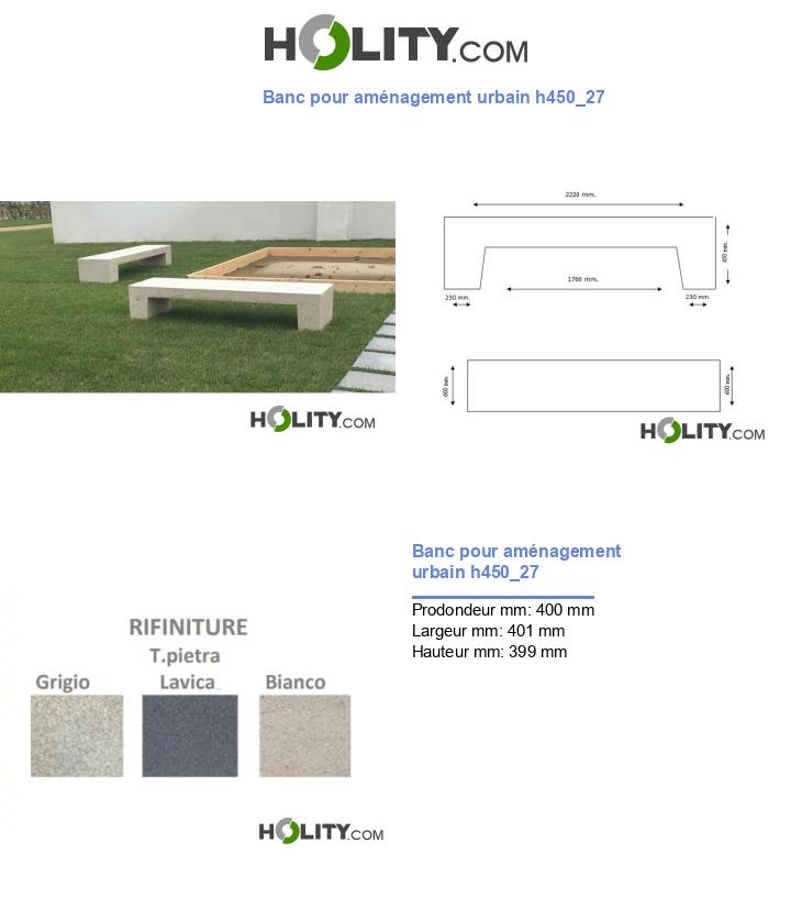 Banc pour aménagement urbain h450_27