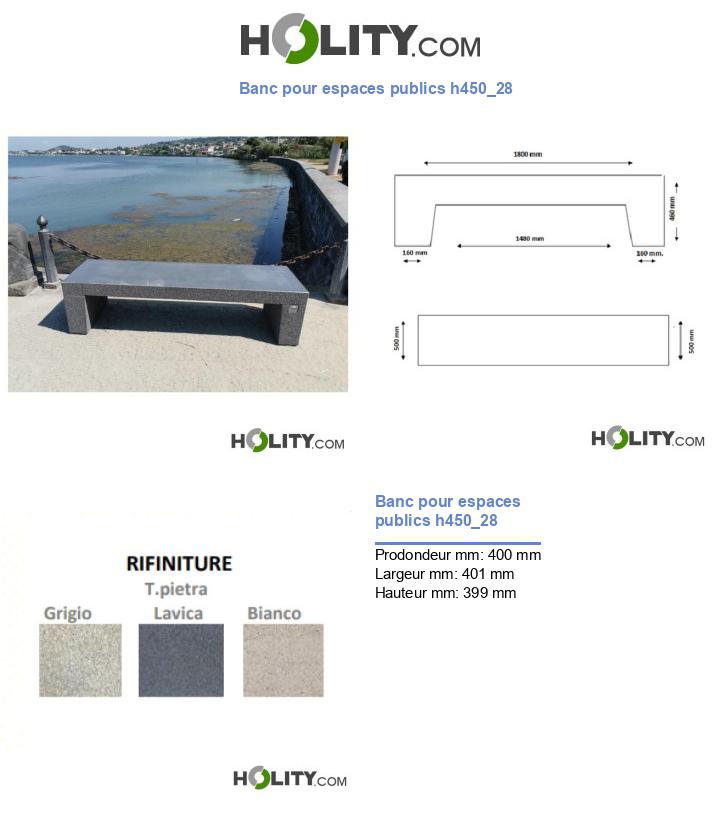 Banc pour espaces publics h450_28