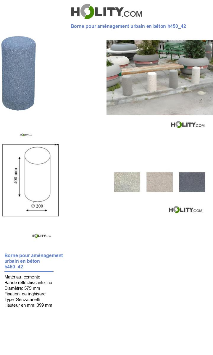 Borne pour aménagement urbain en béton h450_42