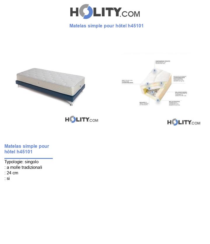 Matelas simple pour hôtel h45101