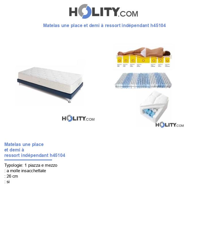 Matelas une place et demi à ressort indépendant h45104