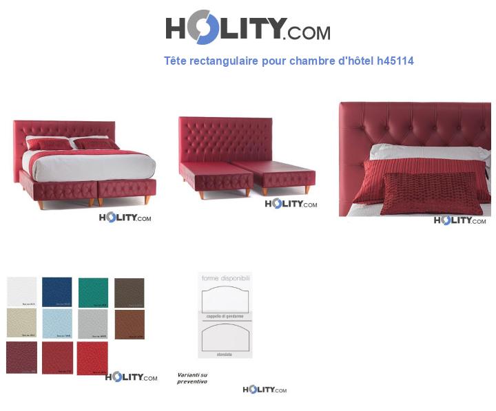 Tête rectangulaire pour chambre d'hôtel h45114