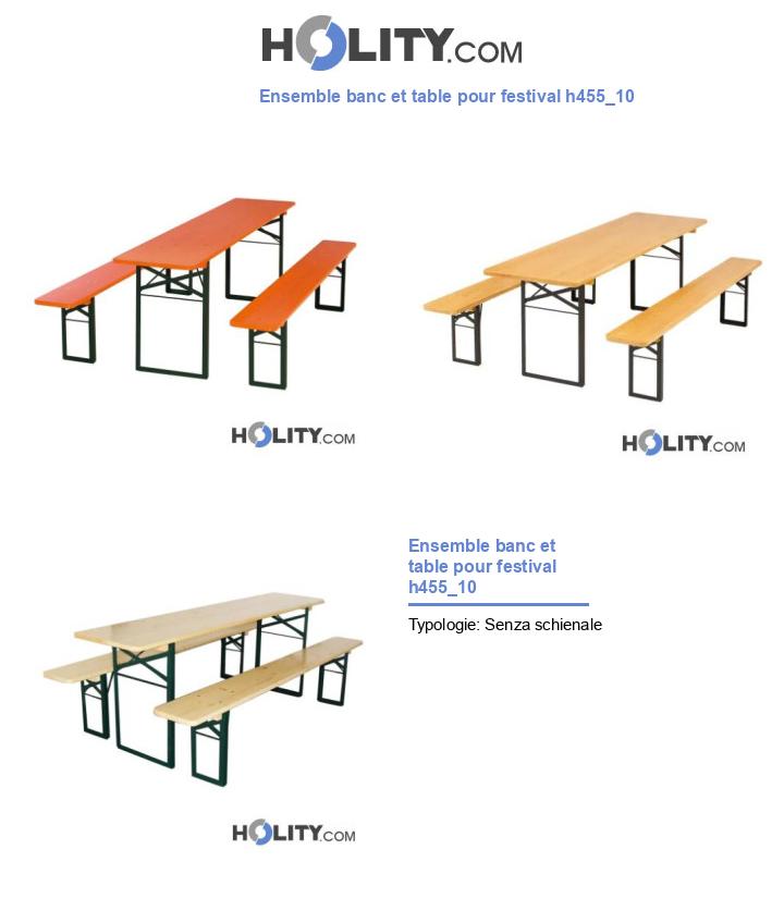 Ensemble banc et table pour festival h455_10