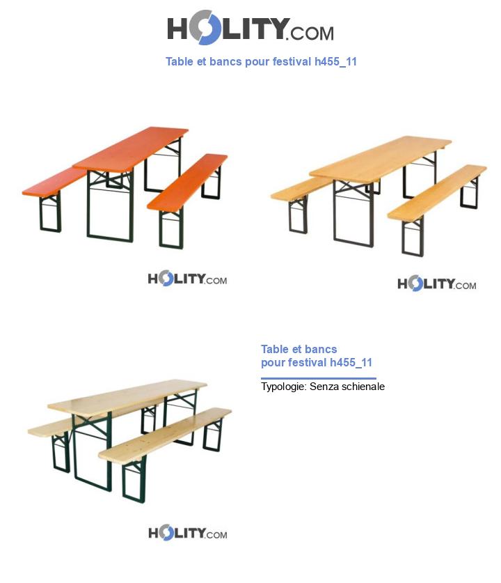 Table et bancs pour festival h455_11