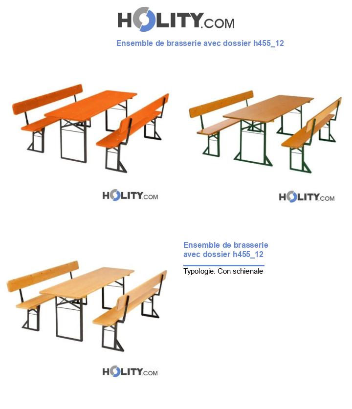 Ensemble de brasserie avec dossier h455_12