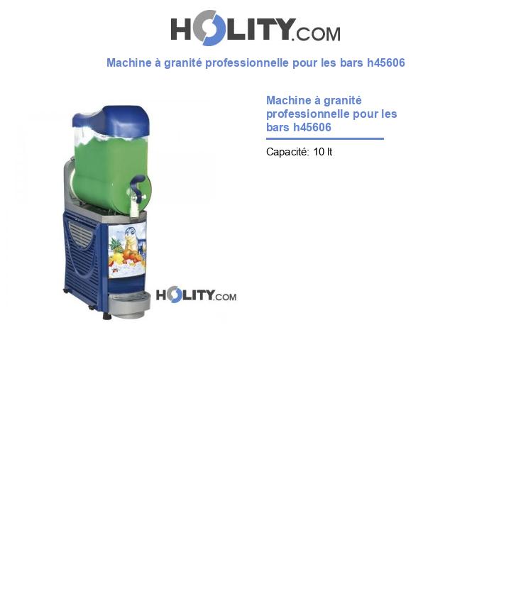 Machine à granité professionnelle pour les bars h45606