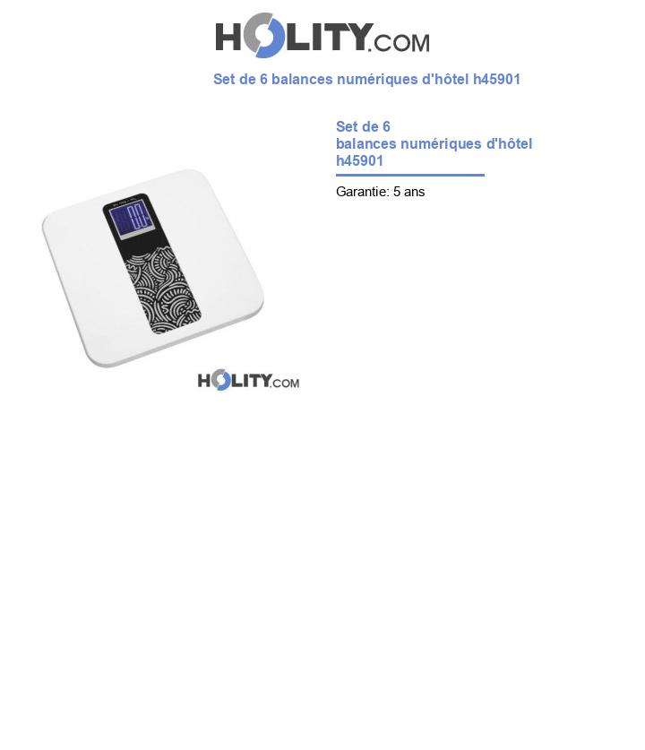 Set de 6 balances numériques d'hôtel h45901