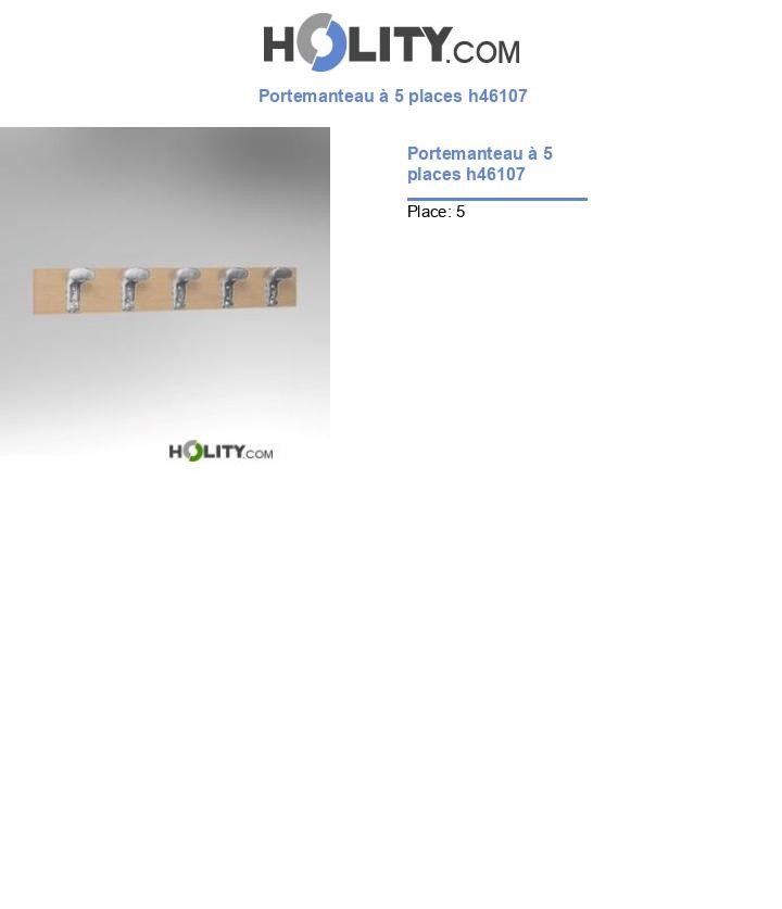 Portemanteau à 5 places h46107