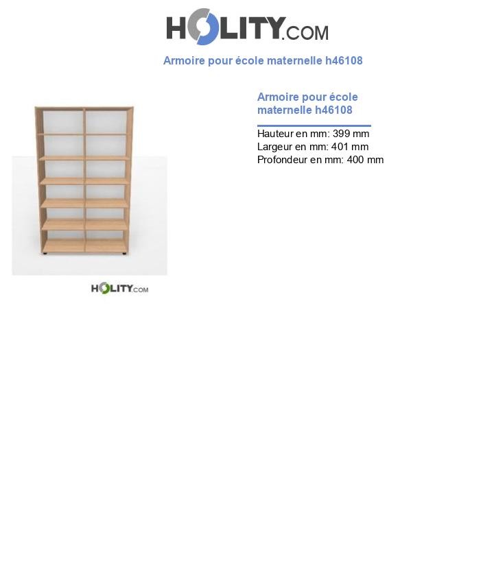 Armoire pour école maternelle h46108