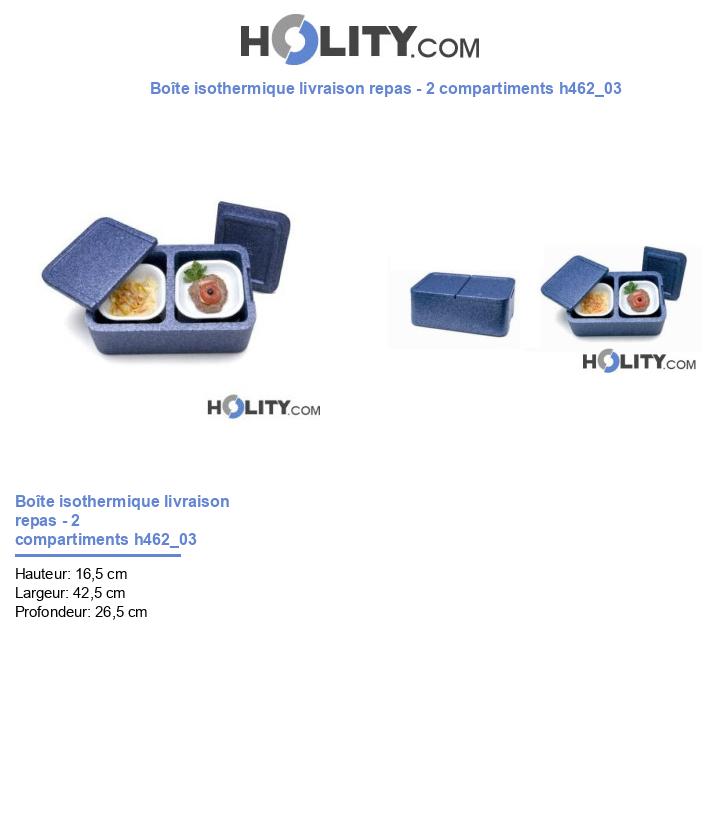 Boîte isothermique livraison repas - 2 compartiments h462_03