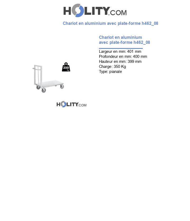 Chariot en aluminium avec plate-forme h462_08