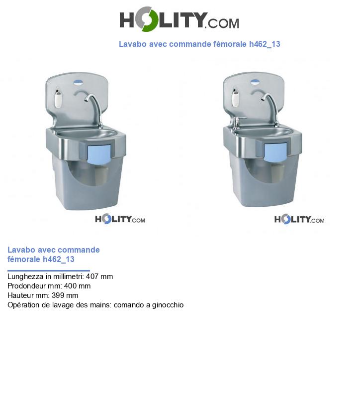 Lavabo avec commande fémorale h462_13