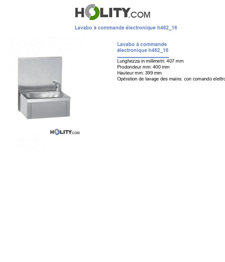 Lavabo à commande électronique h462_16