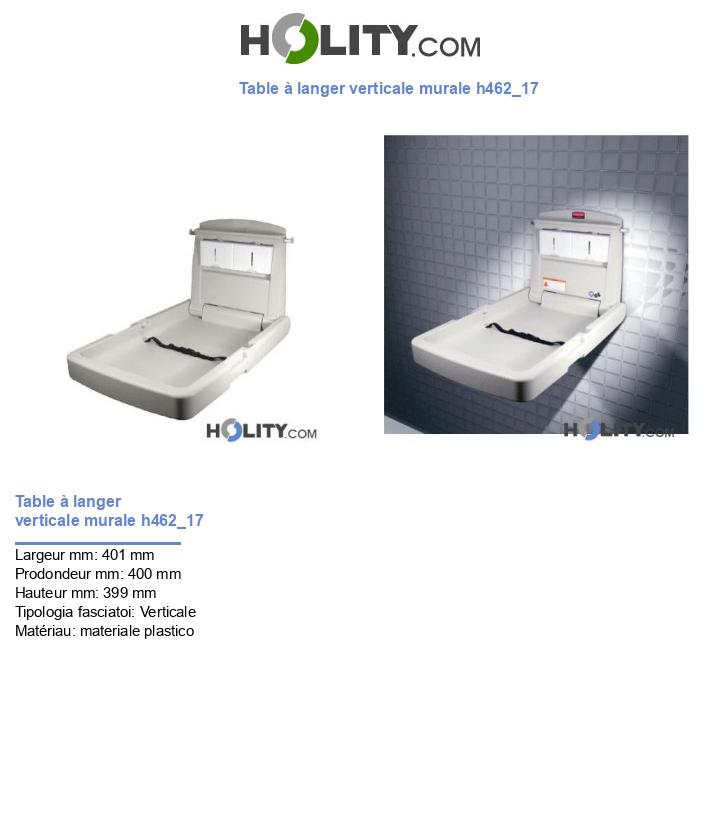 Table à langer verticale murale h462_17