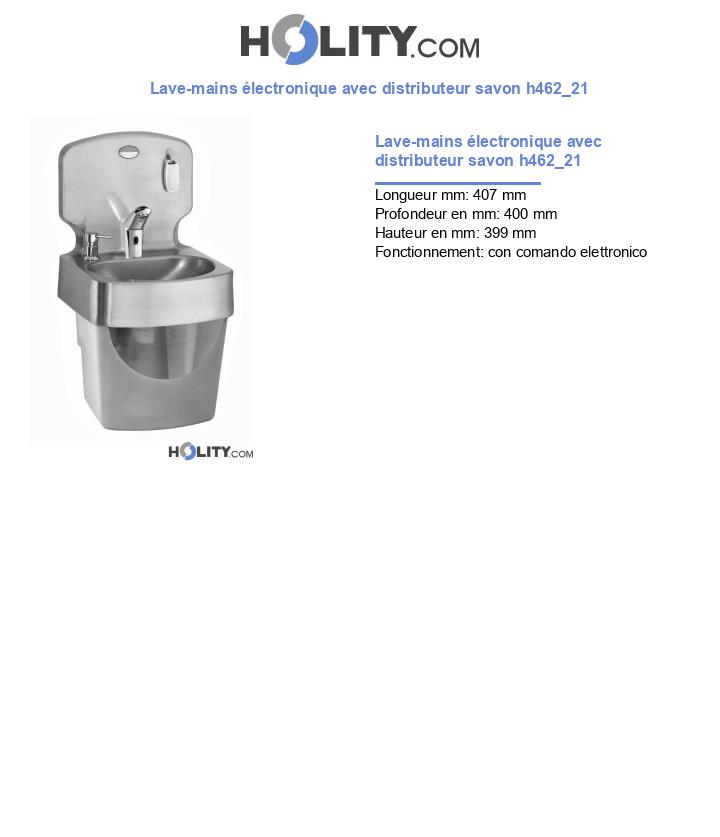 Lave-mains électronique avec distributeur savon h462_21