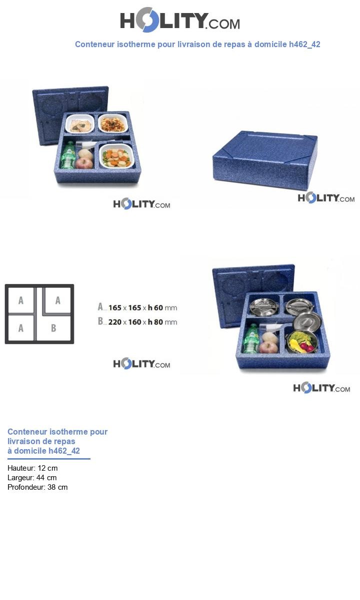 Conteneur isotherme pour livraison de repas à domicile h462_42