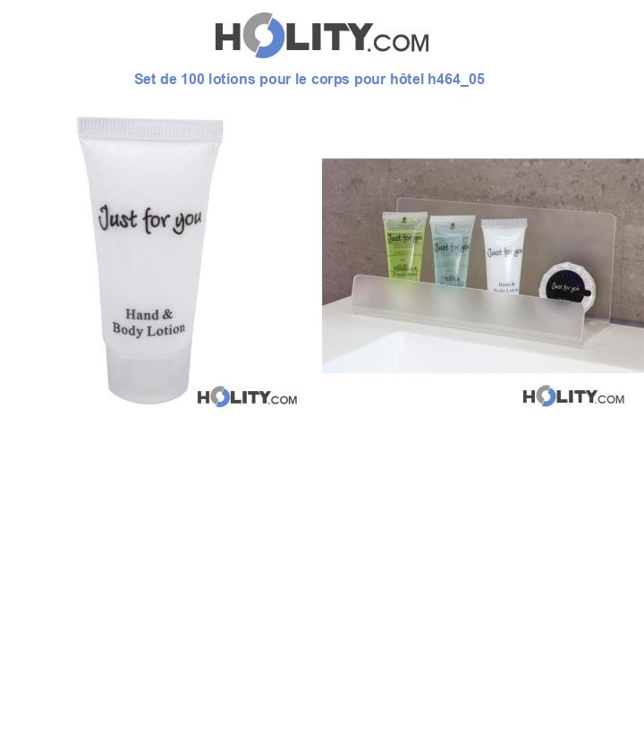 Set de 100 lotions pour le corps pour hôtel h464_05