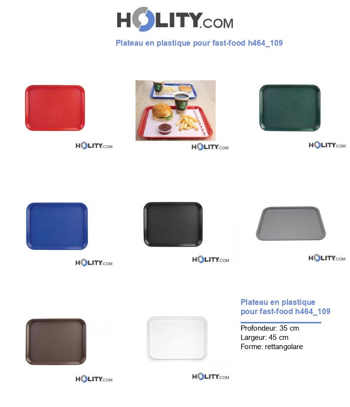 Plateau en plastique pour fast-food h464_109