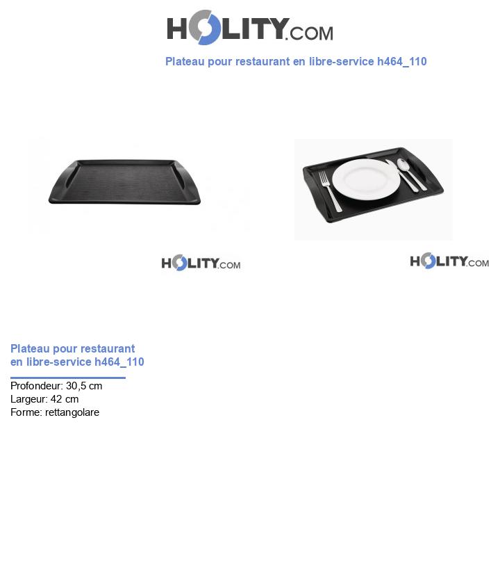 Plateau pour restaurant en libre-service h464_110