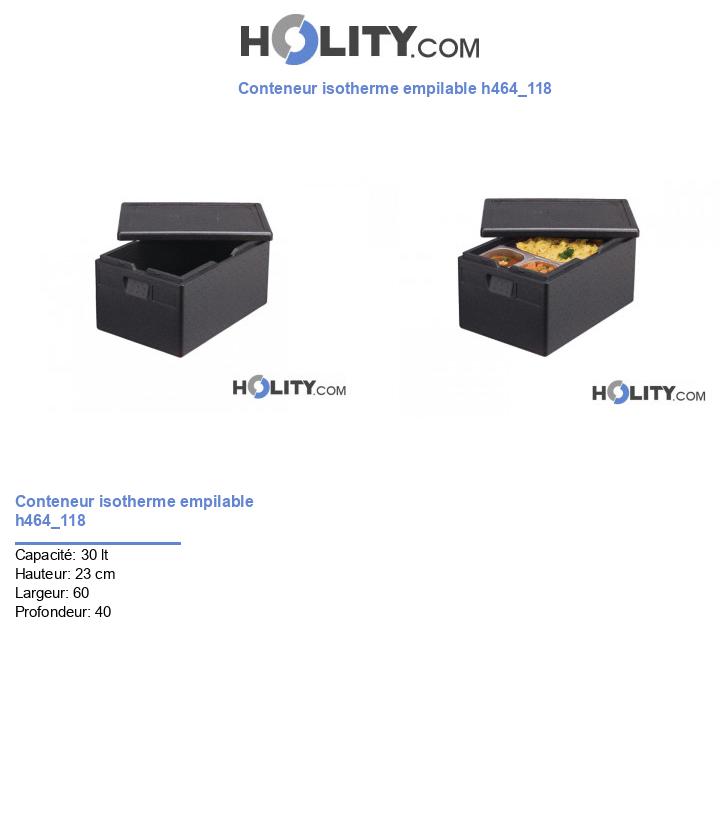 Conteneur isotherme empilable h464_118
