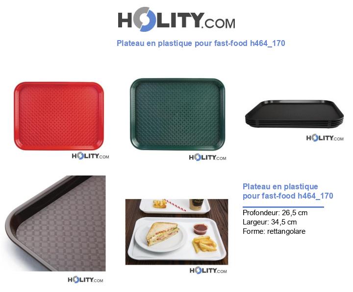 Plateau en plastique pour fast-food h464_170
