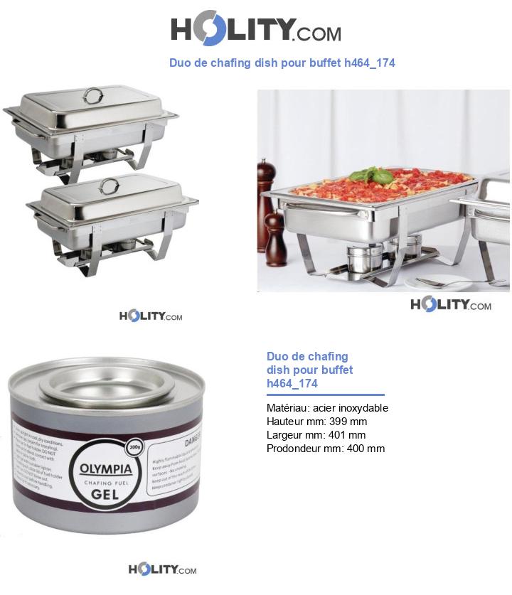Duo de chafing dish pour buffet h464_174