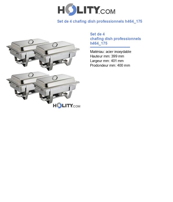 Set de 4 chafing dish professionnels h464_175