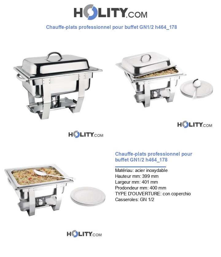 Chauffe-plats professionnel pour buffet GN1/2 h464_178