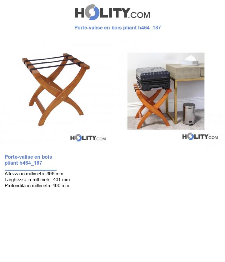 Porte-valise en bois pliant h464_187