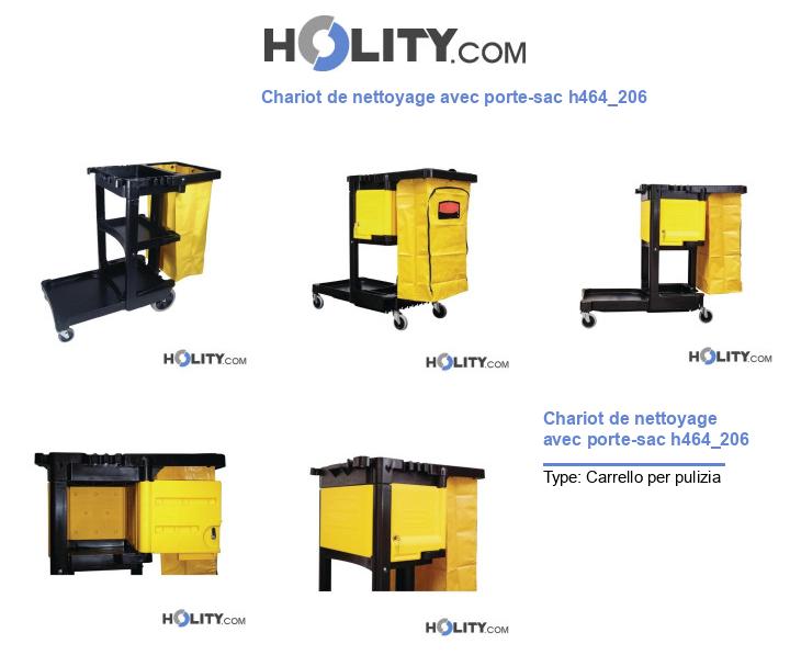 Chariot de nettoyage avec porte-sac h464_206