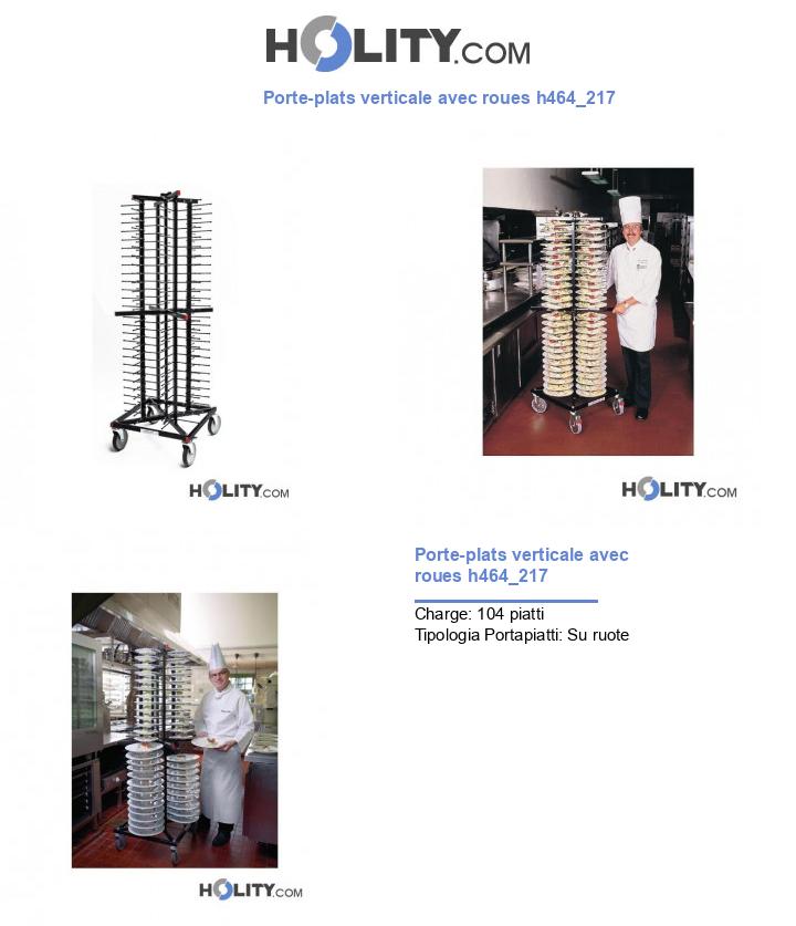 Porte-plats verticale avec roues h464_217