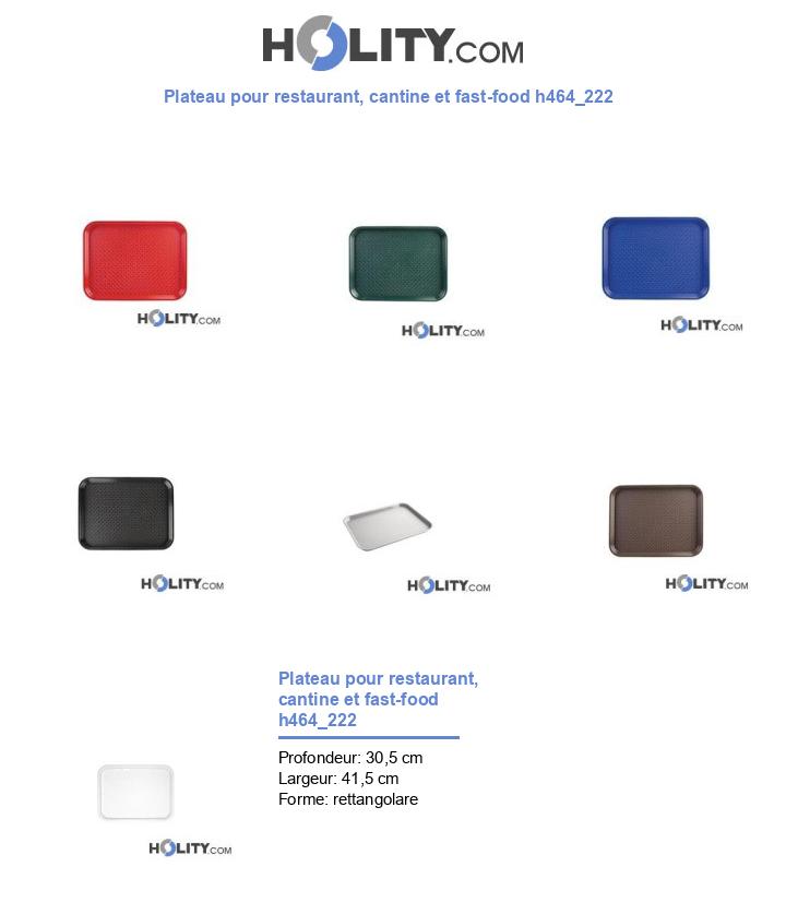 Plateau pour restaurant, cantine et fast-food h464_222