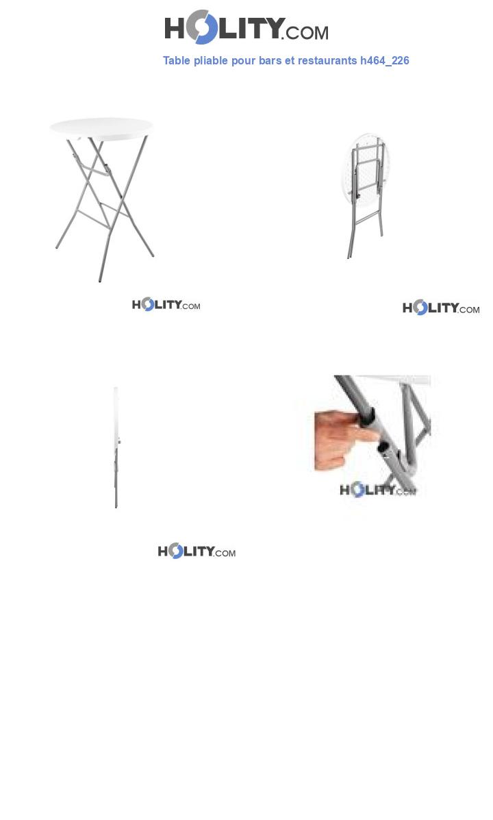 Table pliable pour bars et restaurants h464_226