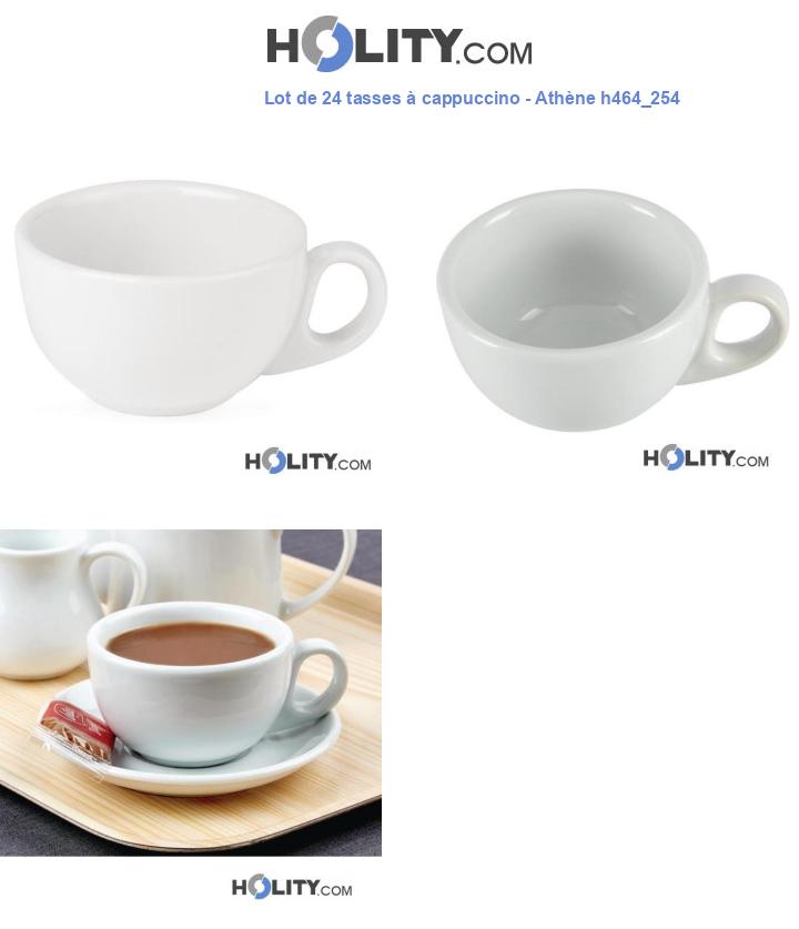 Lot de 24 tasses à cappuccino - Athène h464_254