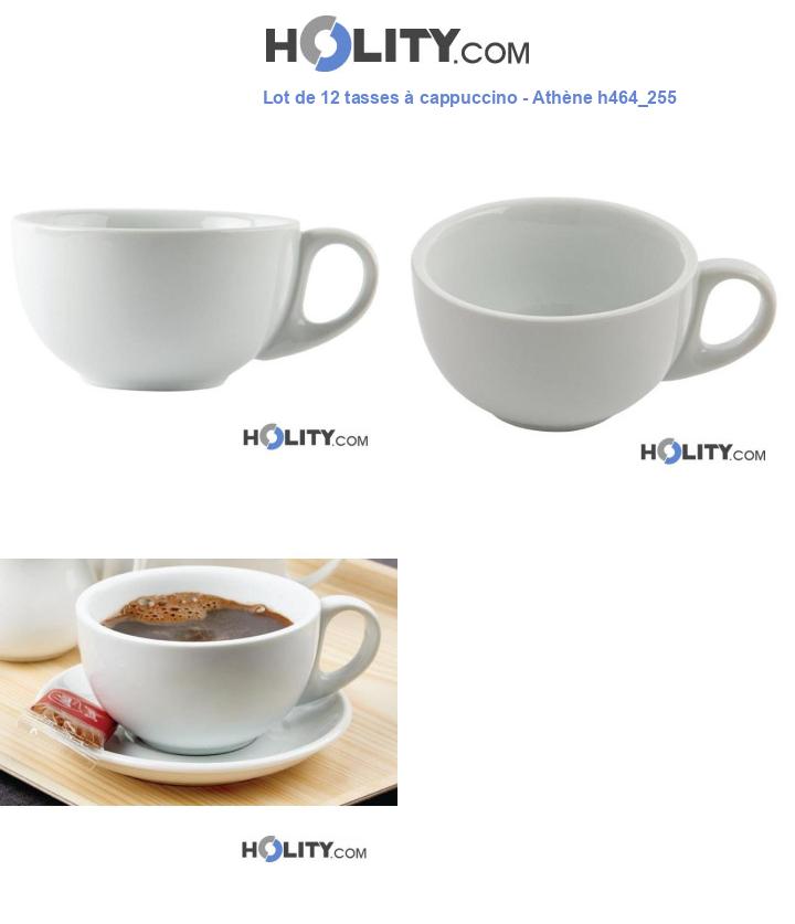 Lot de 12 tasses à cappuccino - Athène h464_255