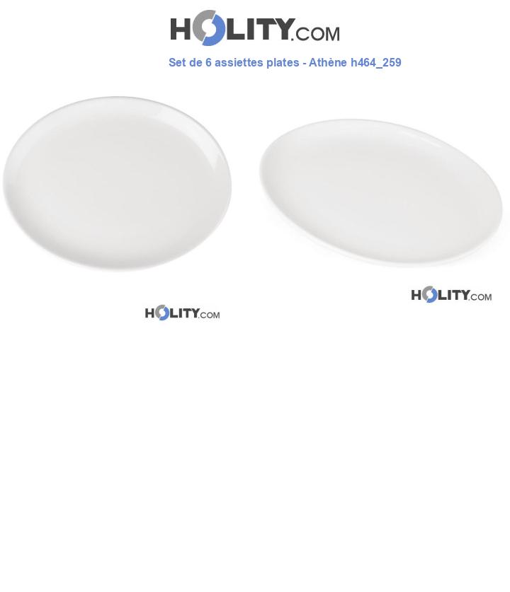 Set de 6 assiettes plates - Athène h464_259