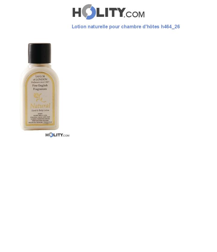 Lotion naturelle pour chambre d'hôtes h464_26