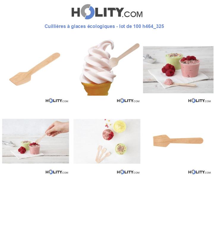 Cuillières à glaces écologiques - lot de 100 h464_325